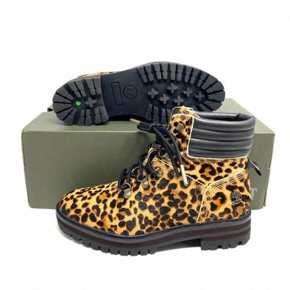 Timberland WOMEN Size TB 0A2GCR V24 LONDON SQUARE MID Boots Leather Brown HIKER - Picture 2 of 11